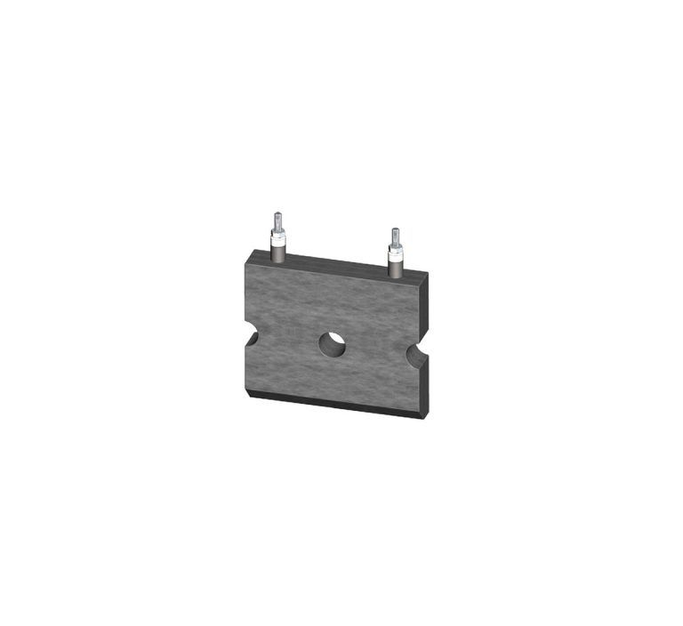 Placa calefactora con elemento tubular fundido